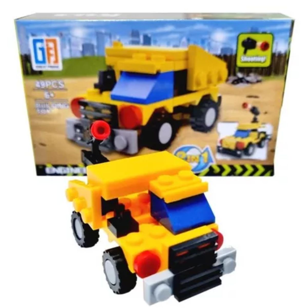 OEM - Juguete 2 en 1 Camión Bloques 49 Piezas