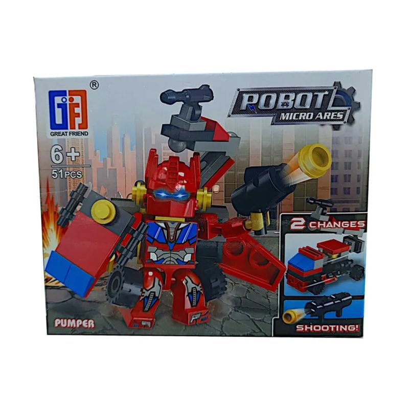 OEM - Juguete Coche Robot Micro Ares Constructor 51 Piezas