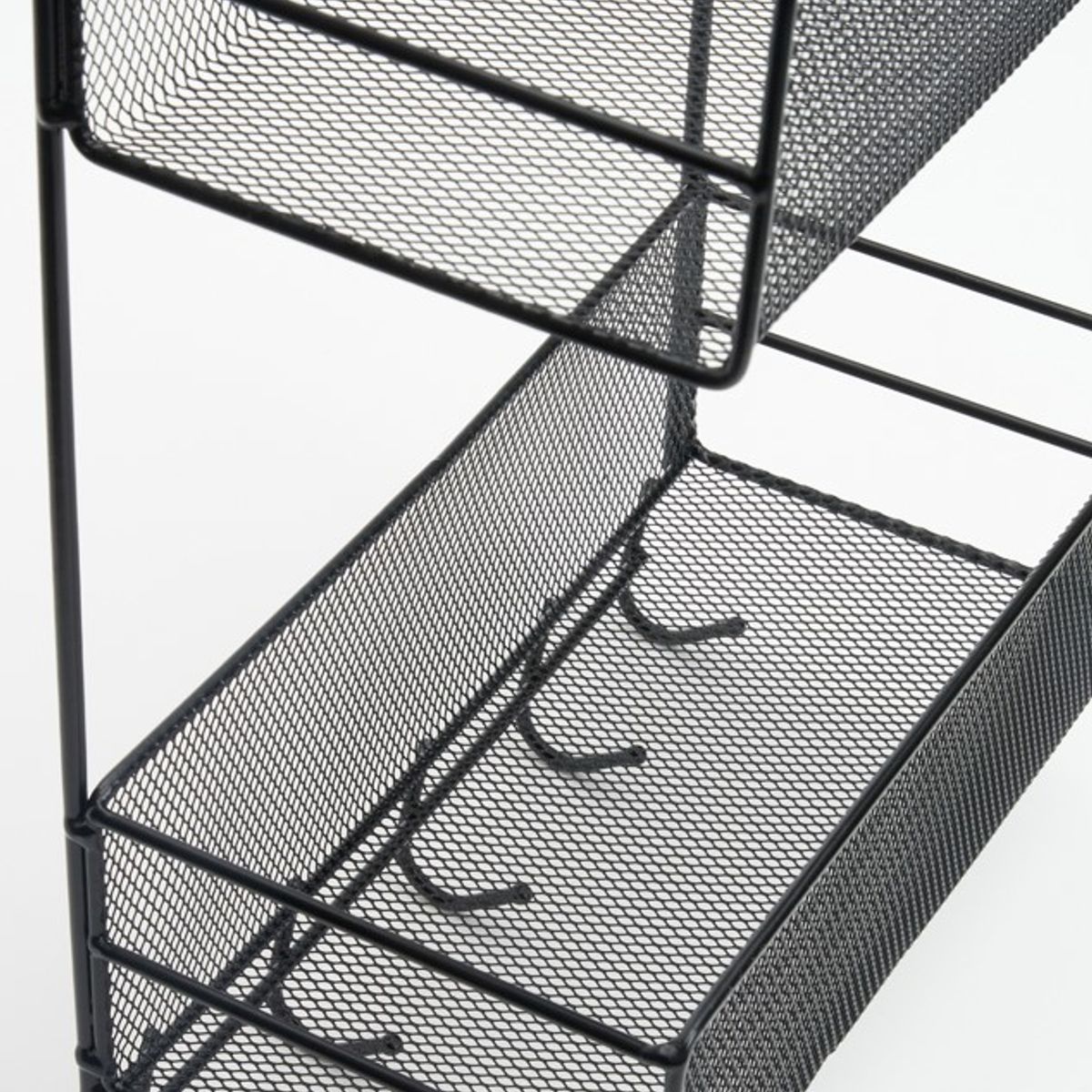 GENERICO - Cesta Organizador Estante Metal 2 Niveles Soporte Adhesivo