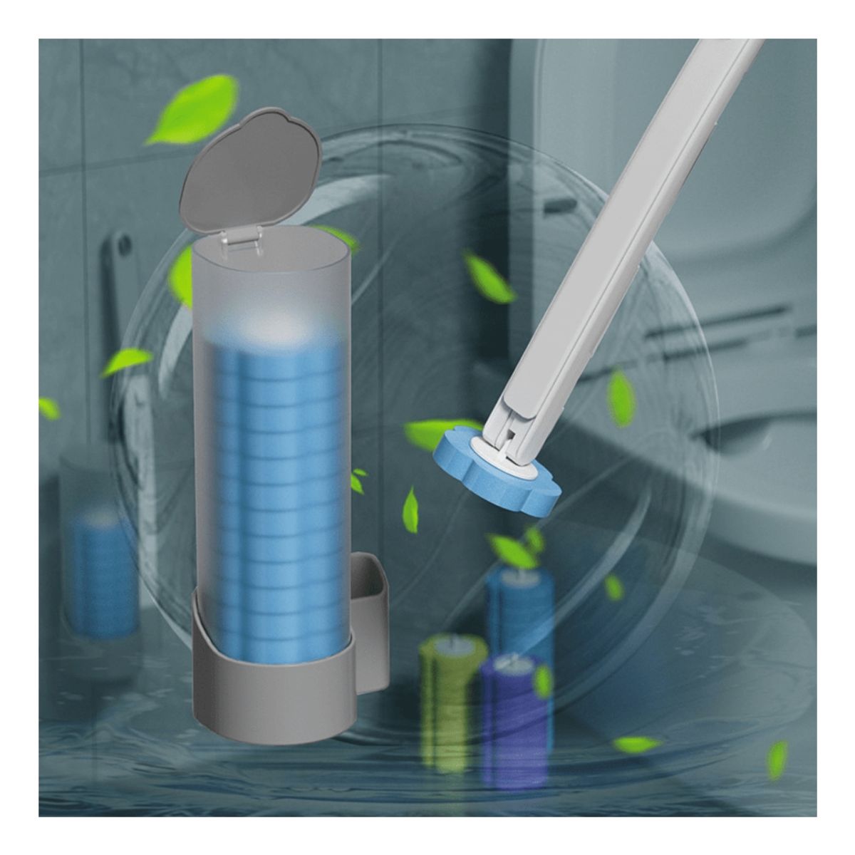 GENERICO - Cepillo Limpiador De Inodoro Wc Desechable 24 Cargas Blanco