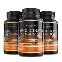 NUTRALIFE - Bisglicinato / Glicinato De Magnesio Plus Lf 270 Capsulas 3x90