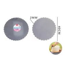 GENERICO - Base De Torta Plata Flor 40cm Espesor 2mm Carton