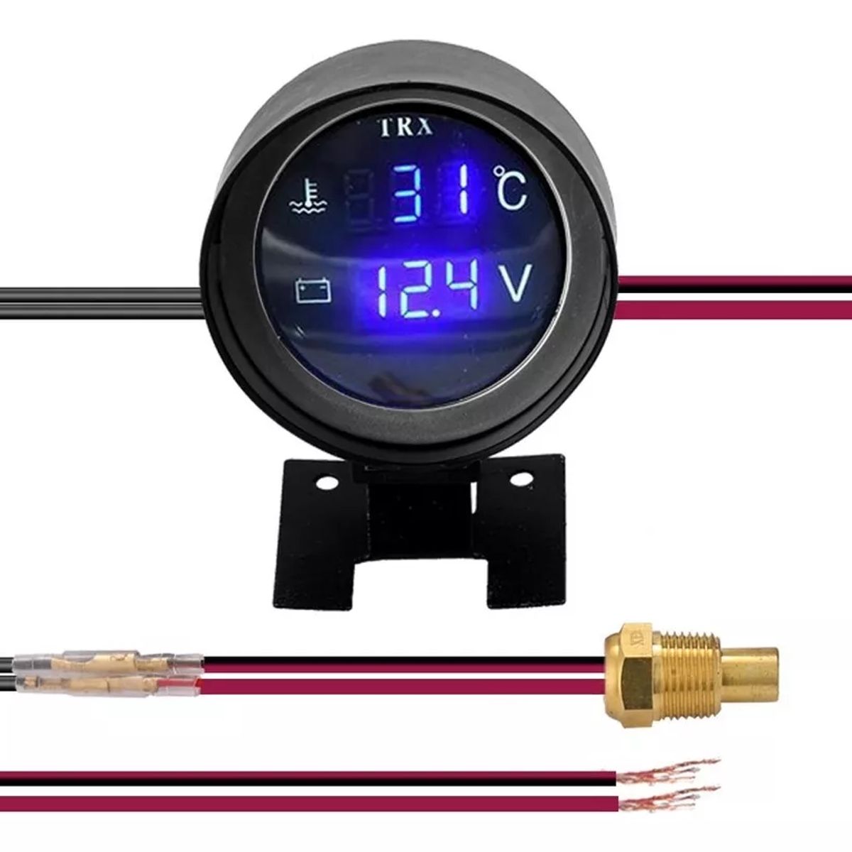 GENERICO - Voltímetro Medidor De Temperatura Del Agua Del Coche