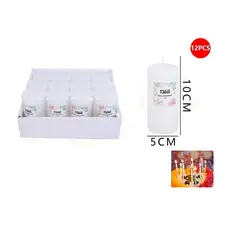 GENERICO - Velas Decorativas Jazmin Blanco 510cm 12pcs