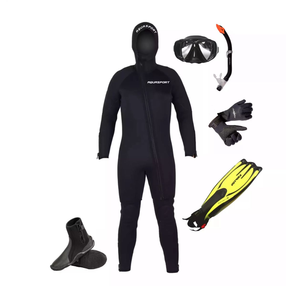 AQUASPORT - PACK BUCEO PRO AQUASPORT ELITE PROFESIONAL 6 PRODUCTOS - L
