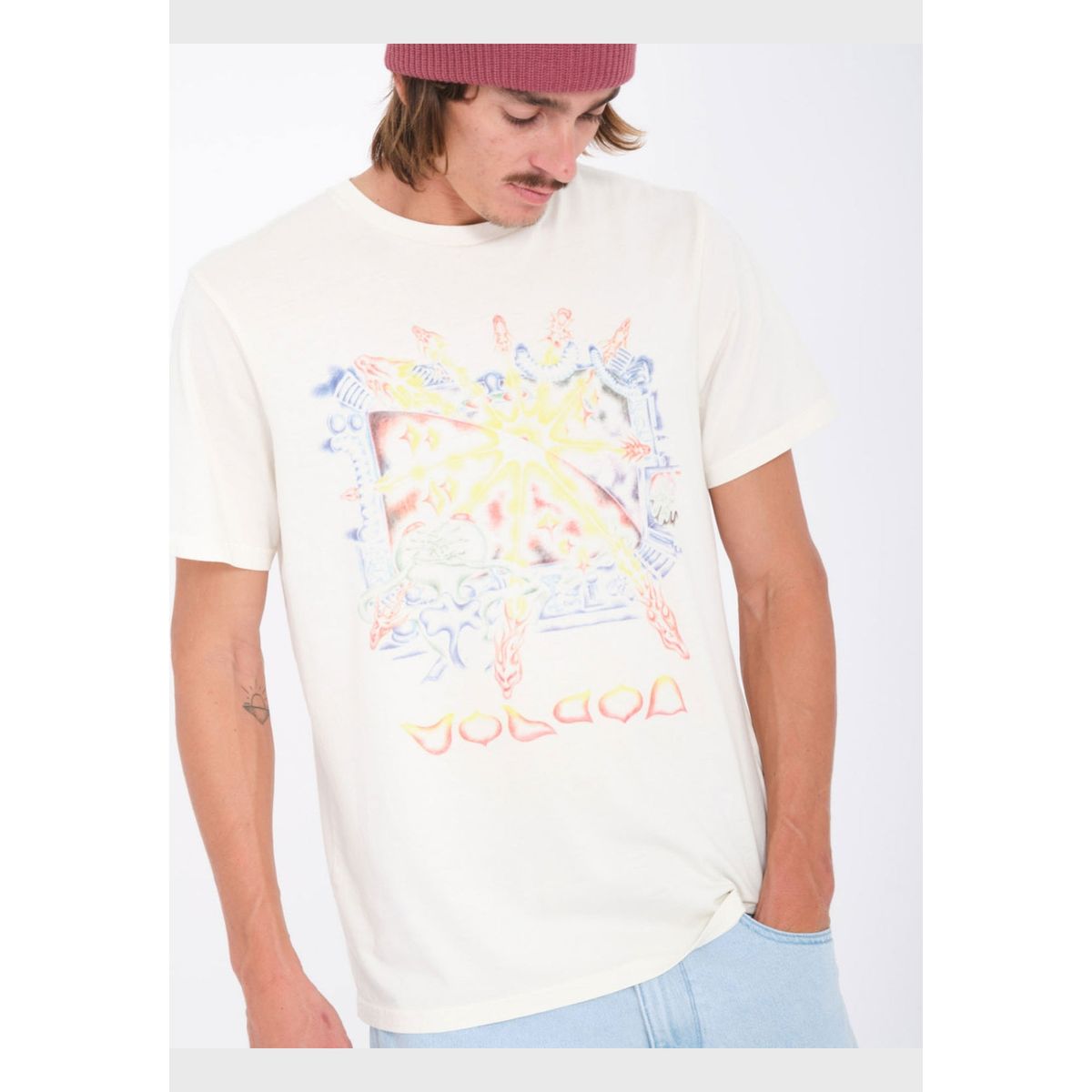 VOLCOM - Polera Fa Sam Ryser Blanco Hombre Volcom