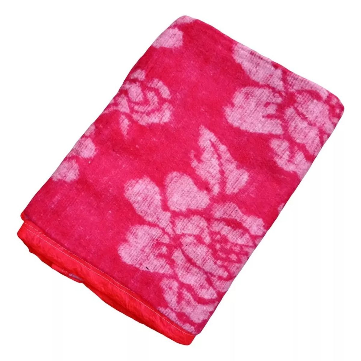 GENERICO - Frazada Lanilla 2 Plazas Diseño Floral Colores