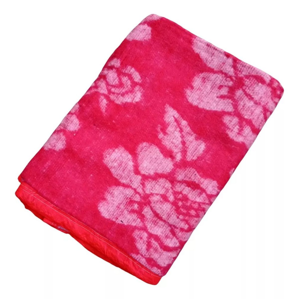 GENERICO - Frazada Lanilla 2 Plazas Diseño Floral Colores