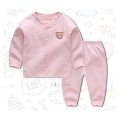 Imagen 2 del producto Set 2 Piezas Pijama Niña Oso Rosa 100% Algodón