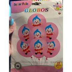 GENERICO - Pack 25 Globos Plim Plim 30 Cm Cumpleaños Cotillón