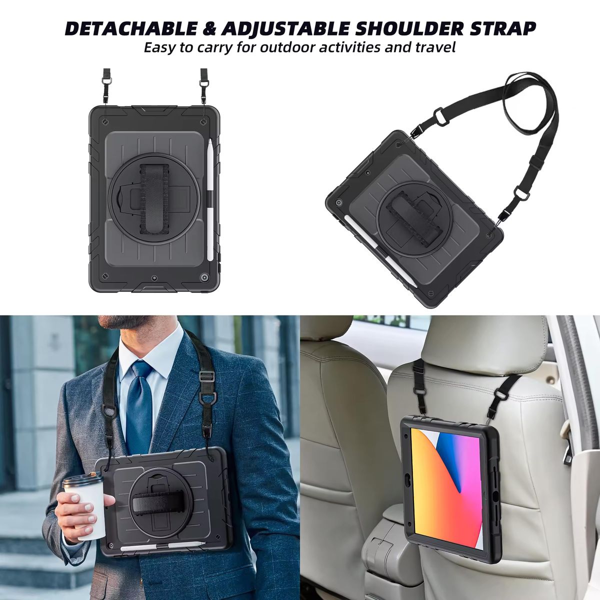 GENERICO - Funda para iPad 9th, 8th y 7th Gen 10,2 y Porta Apple Pencil