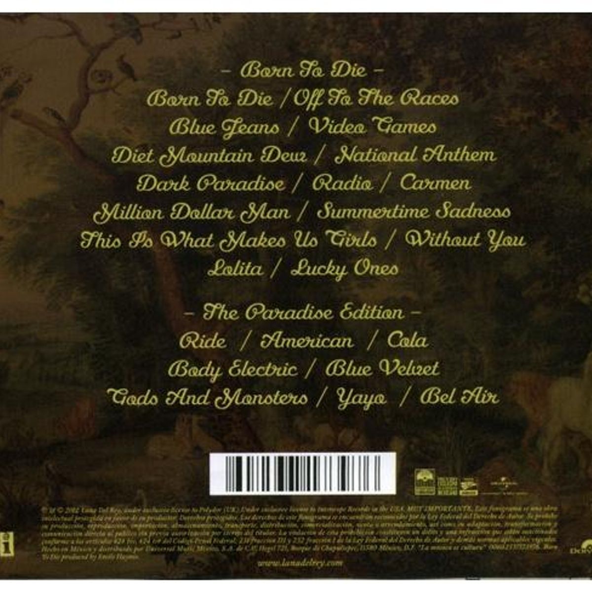 HITWAY MUSIC - LANA DEL REY - BORN TO DIE PARADISE EDITION-LTD 2CD - CD