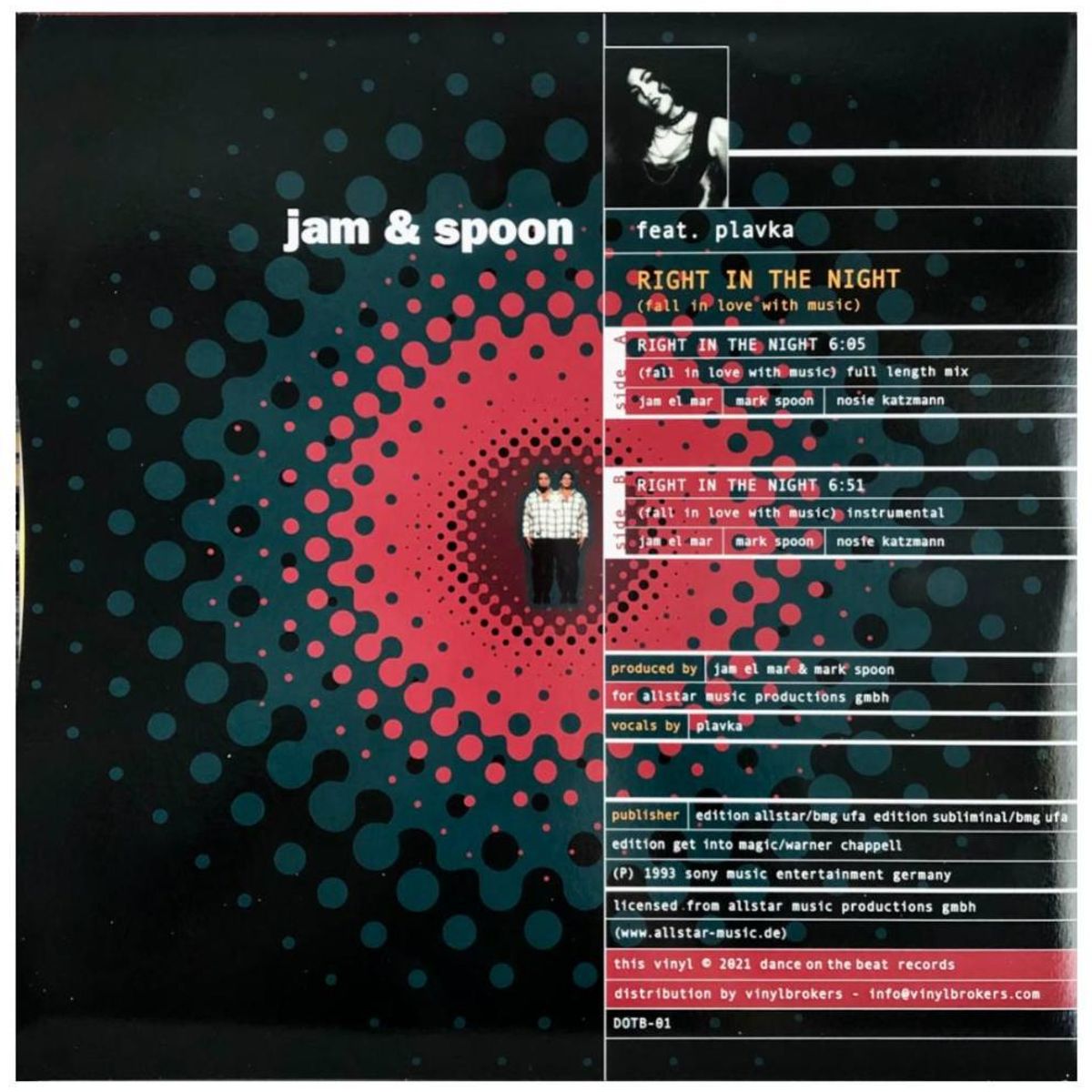 HITWAY MUSIC - JAM&SPOON-RIGHT INTHENIGHTCOLOURVINYL-12MAXISINGLE VINILO