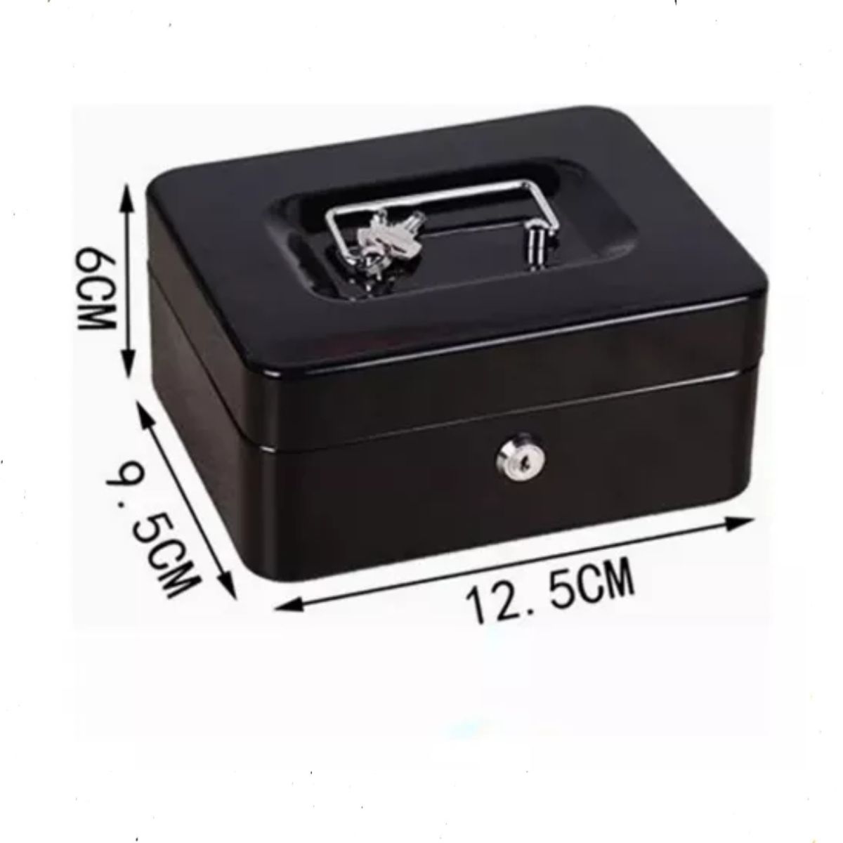 GENERICO - Caja De Seguridad Metálica Acero Inoxidable roja