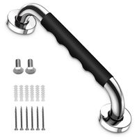 Barra Seguridad Baño Mango 40cm Acero Inoxidable Antideslizante