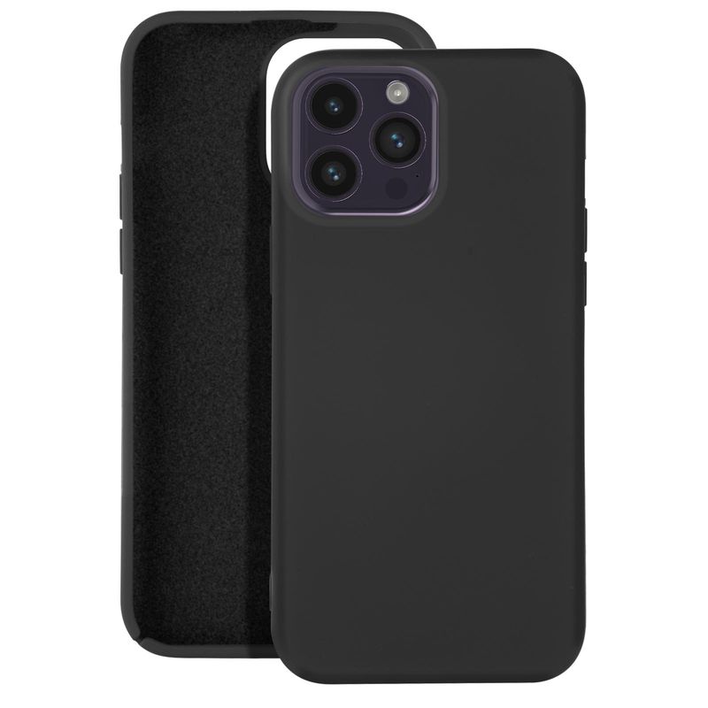 GENERICO - Carcasa Silicon slim para Iphone 15 plus Negra