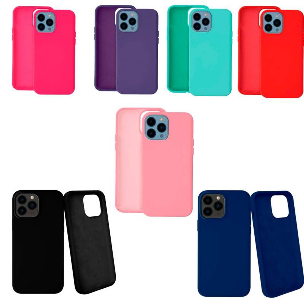 GENERICO - Carcasa Silicon slim para Iphone 15 plus rosado chicle