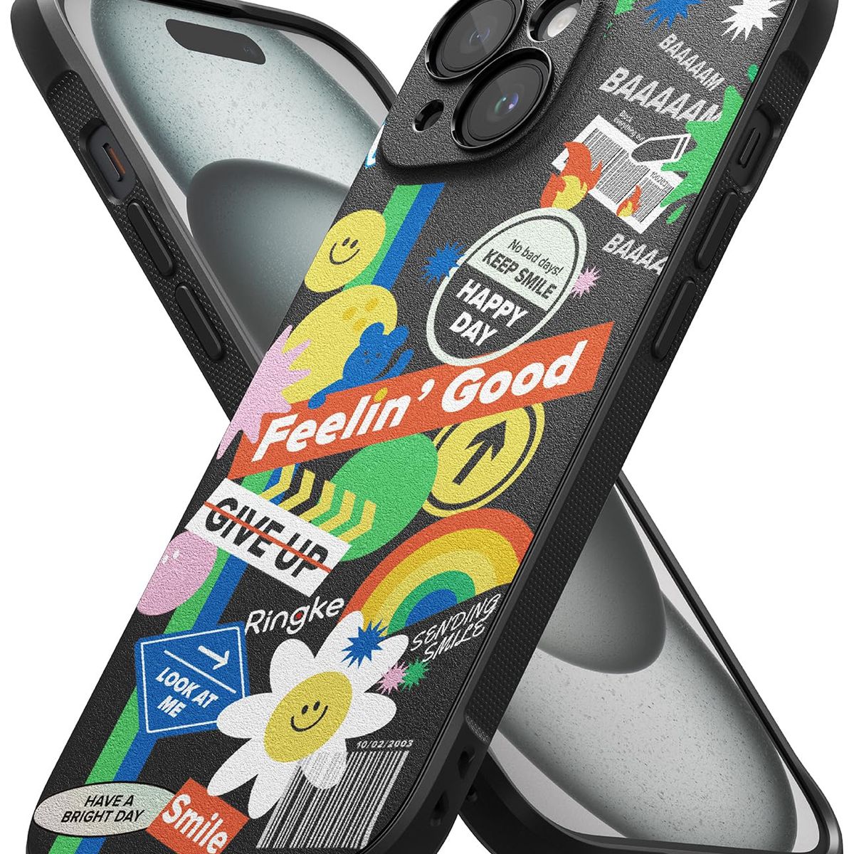 GENERICO - Carcasa Ringke Onyx Sticker Para iPhone 15 Normal