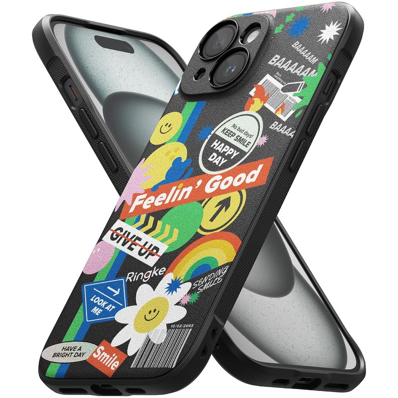 GENERICO - Carcasa Ringke Onyx Sticker Para iPhone 15 Normal