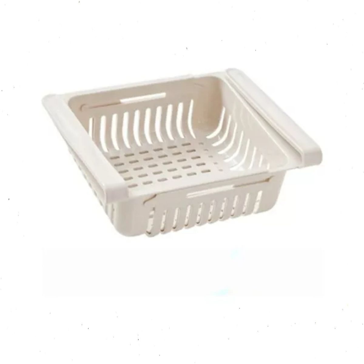 GENERICO - Organizador Retráctil Para Nevera Con Cajón Extraíble Cocina Beige