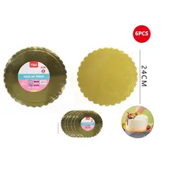GENERICO - Base De Torta Dorado 24cm Espesor 2mm Carton