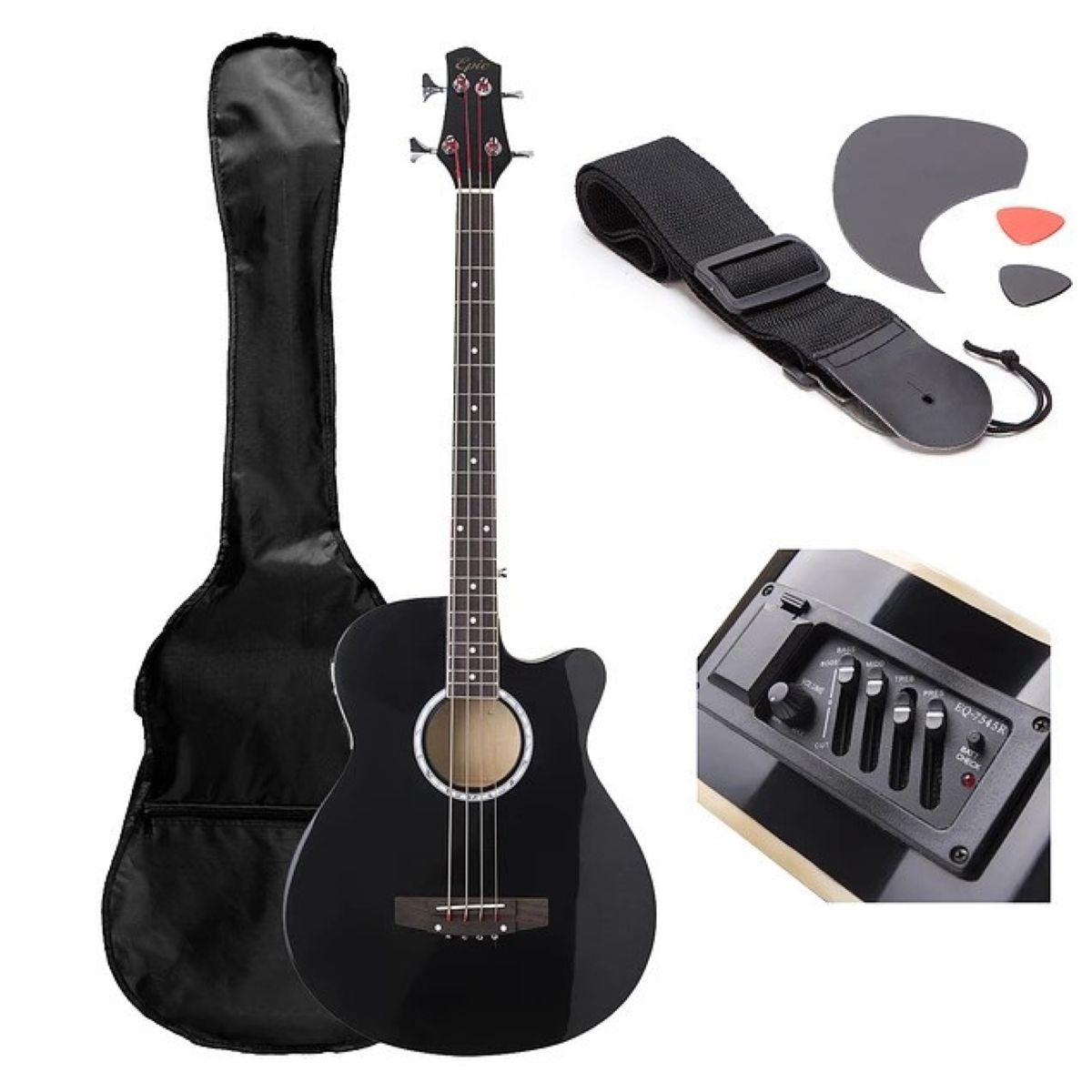 EPIC - Bajo Electroacústico Con Funda Epic 43 Pulgada