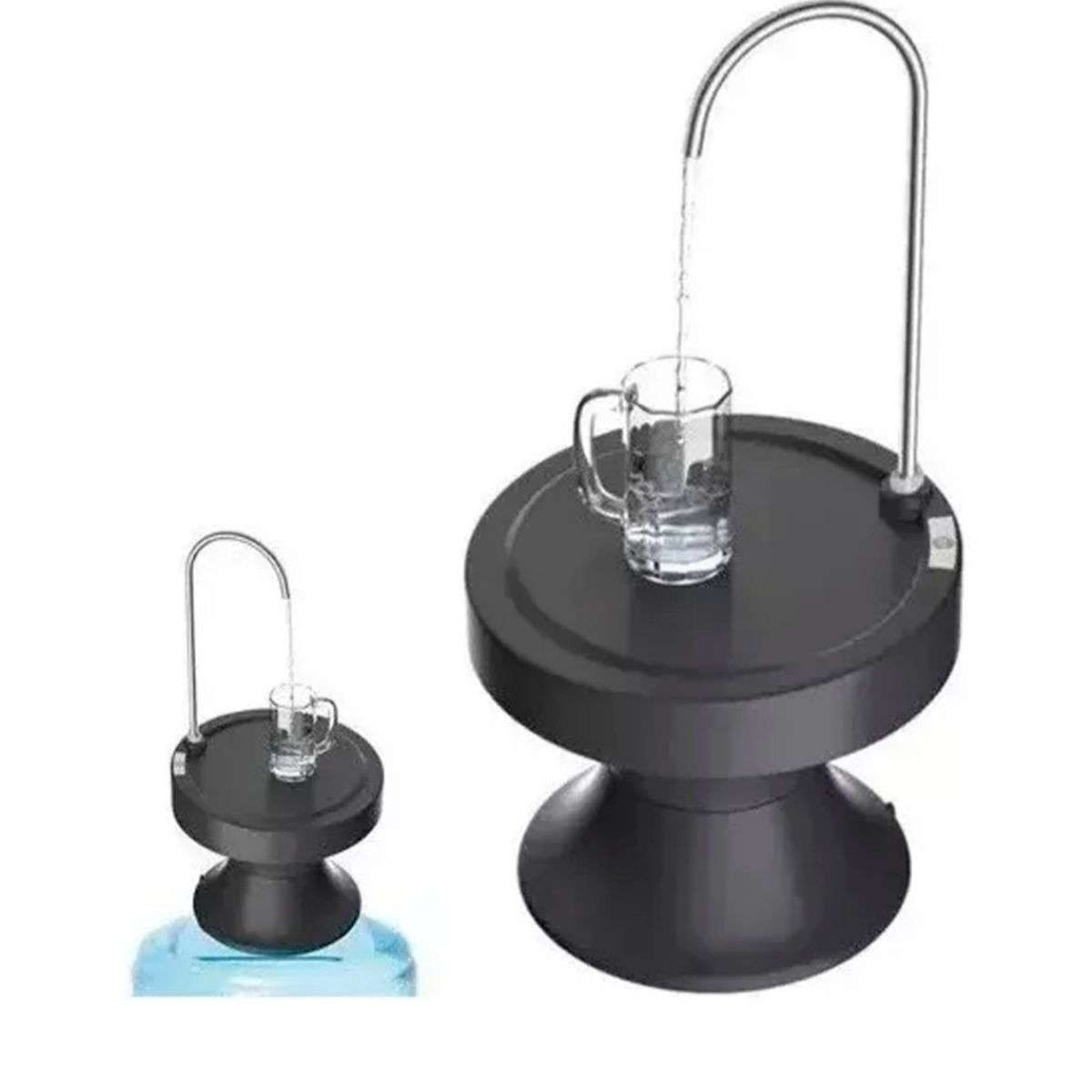 GENERICO - Dispensador Bomba Agua Electrico Con Base Recargable Color Negro