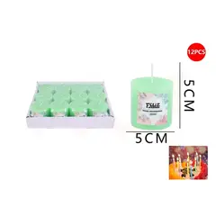 GENERICO - Velas Decorativas Manzanas Verde 55cm 12pcs