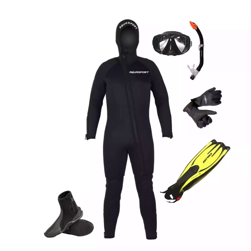 AQUASPORT - PACK BUCEO PRO AQUASPORT ELITE PROFESIONAL 6 PRODUCTOS - XXL