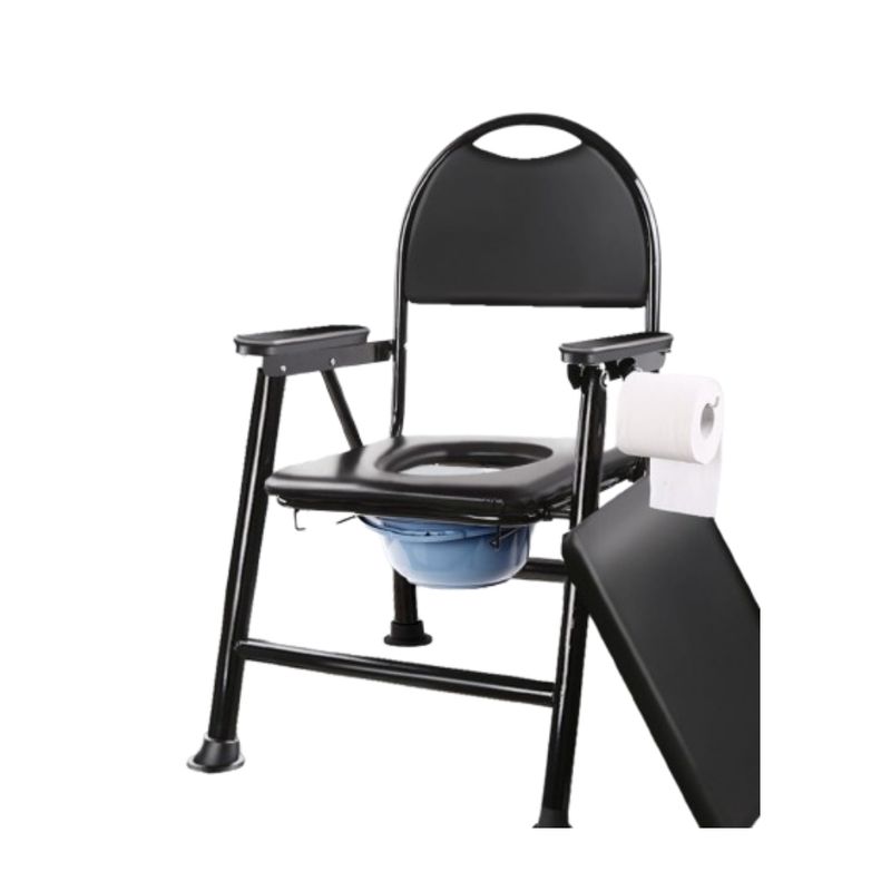 GENERICO - Silla Baño Wc Portatil Plegable Baño Inodoro Discapacitados Acero Inox