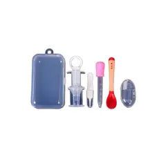 GENERICO - Estuche Con Cuchara Gotero Cepillo Dosificador Medicina Bebe
