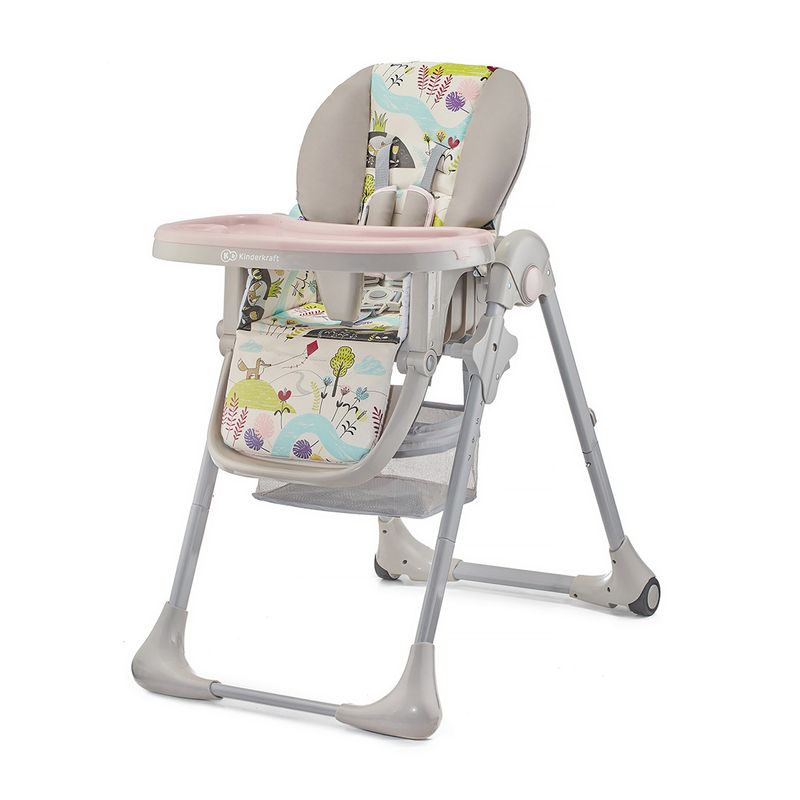 KINDERKRAFT - Silla de Comer Plegable YUMMY Rosa KINDERKRAFT