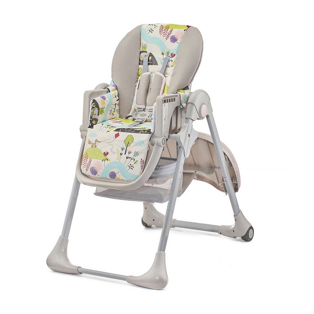 KINDERKRAFT - Silla de Comer Plegable YUMMY Rosa KINDERKRAFT