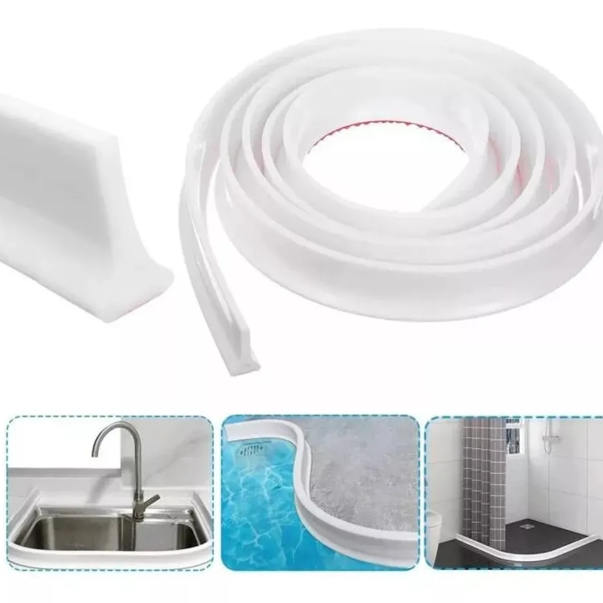 KUANGYE - 2m Plegable Barrera De Agua De Tpe Para Umbral De Baño