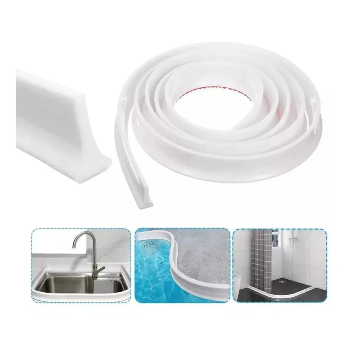 KUANGYE - 2m Plegable Barrera De Agua De Tpe Para Umbral De Baño