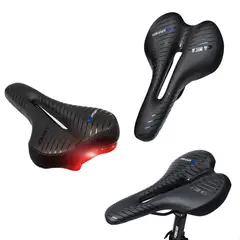 GENERICO - Sillín Gel Antiprostático Luz Comodidad Asiento Bicicleta