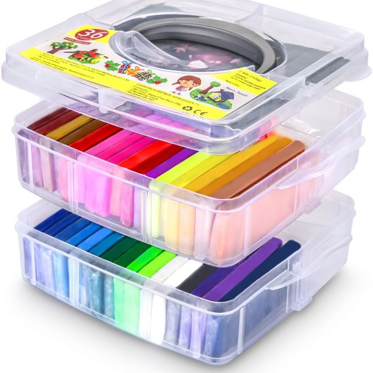 KUANGYE - Arcilla Polimérica De 32 Colores Con Accesorios