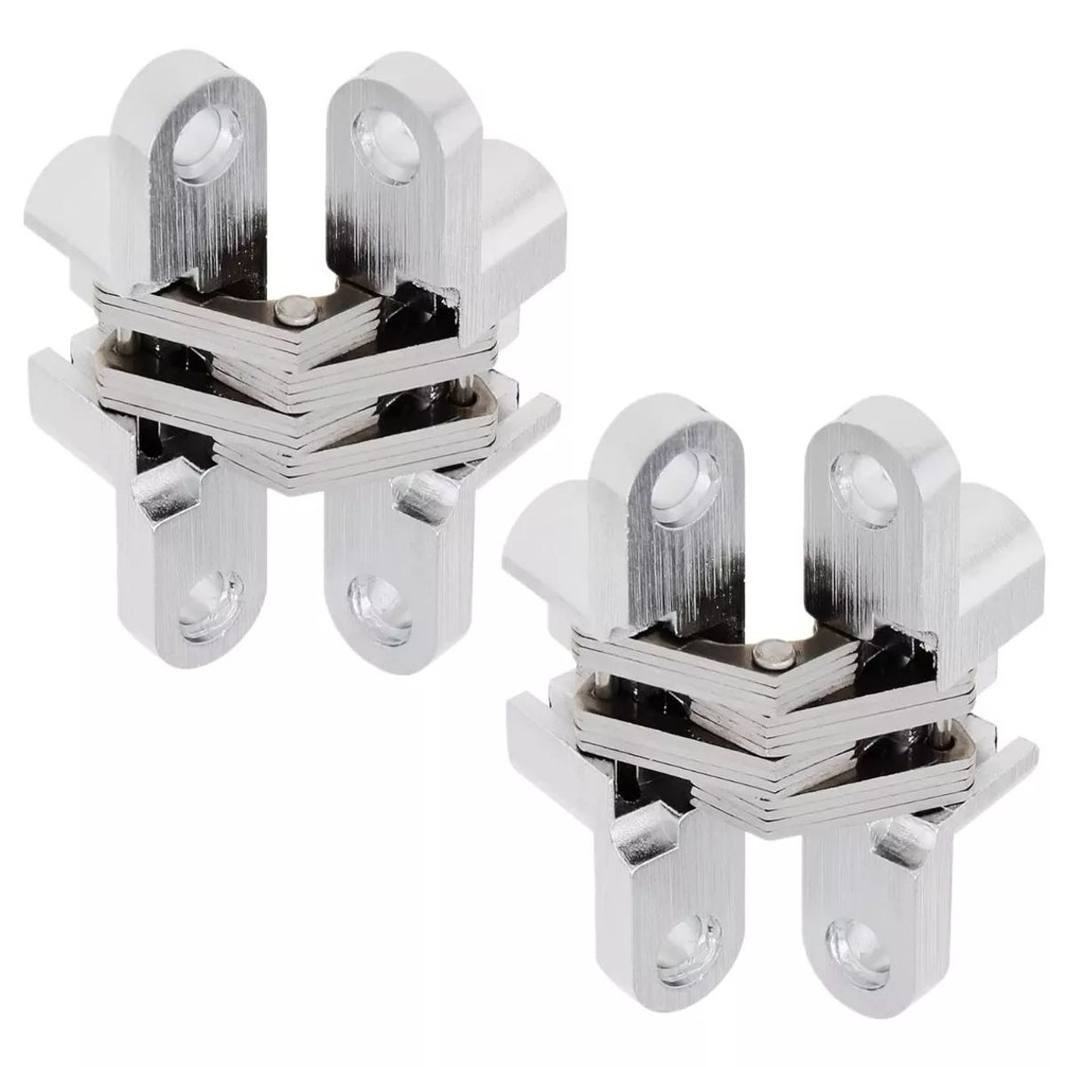 KUANGYE - Bisagra Invisible Oculta Para Puerta 25mm Cromo Satín