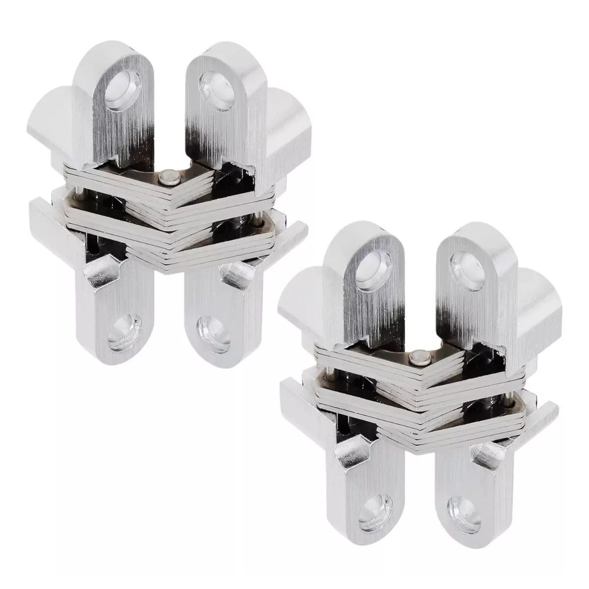 KUANGYE - Bisagra Invisible Oculta Para Puerta 25mm Cromo Satín