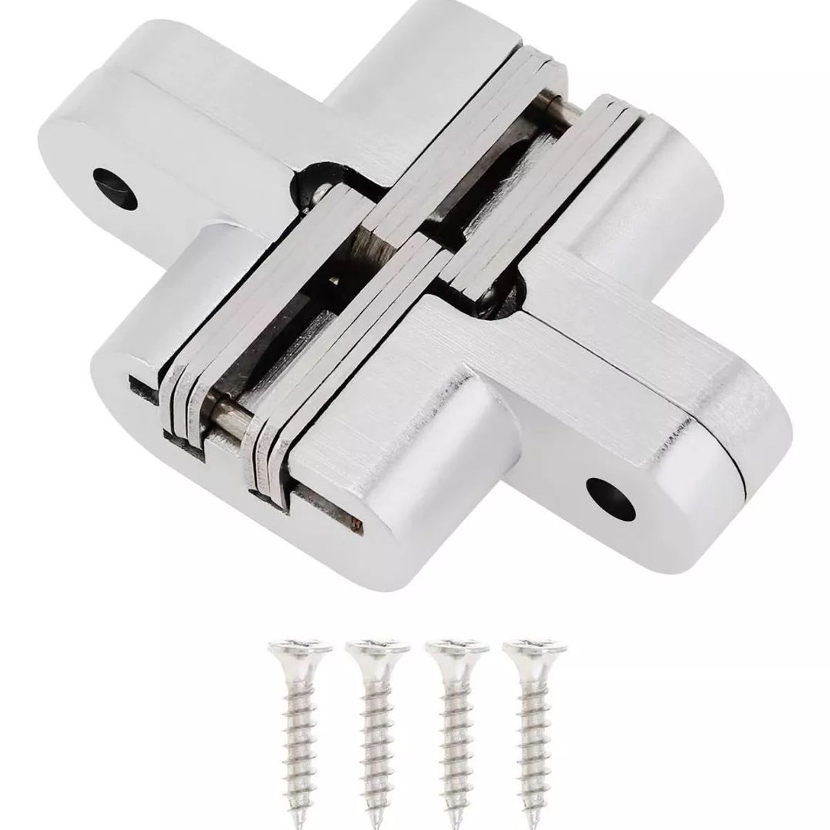 KUANGYE - Bisagra Invisible Oculta Para Puerta 25mm Cromo Satín