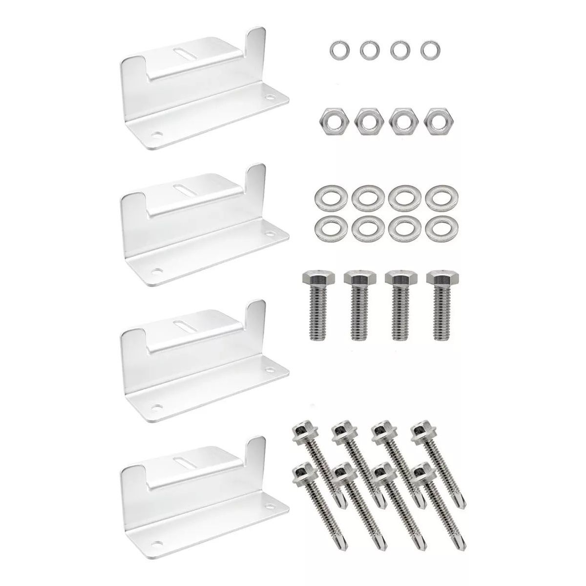 KUANGYE - Kit Fijación De Montaje Panel Solar 4 Piezas