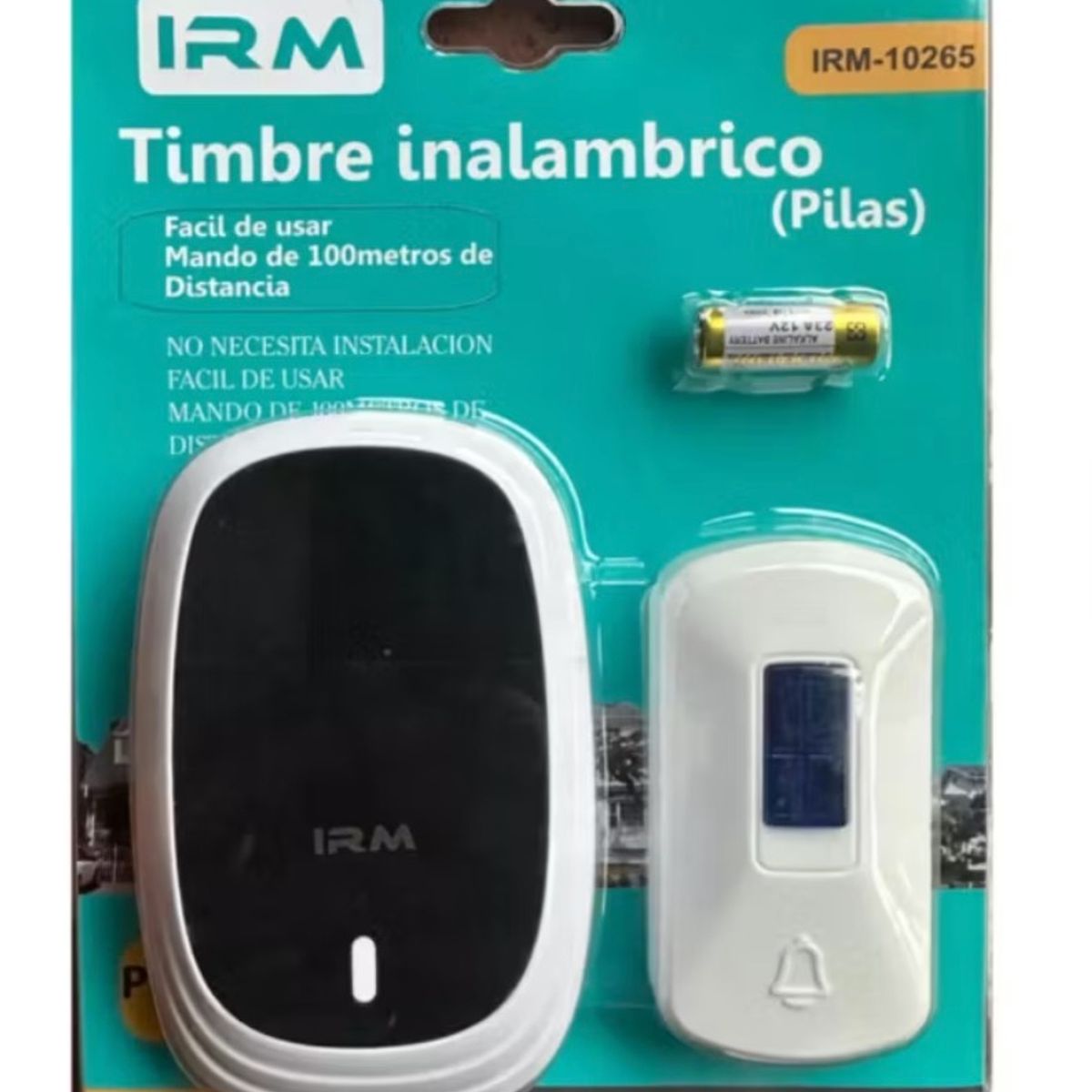 GENERICO - Timbre Inalámbrico Casa A Pila Mando A 100 Mts De Distancia 630D