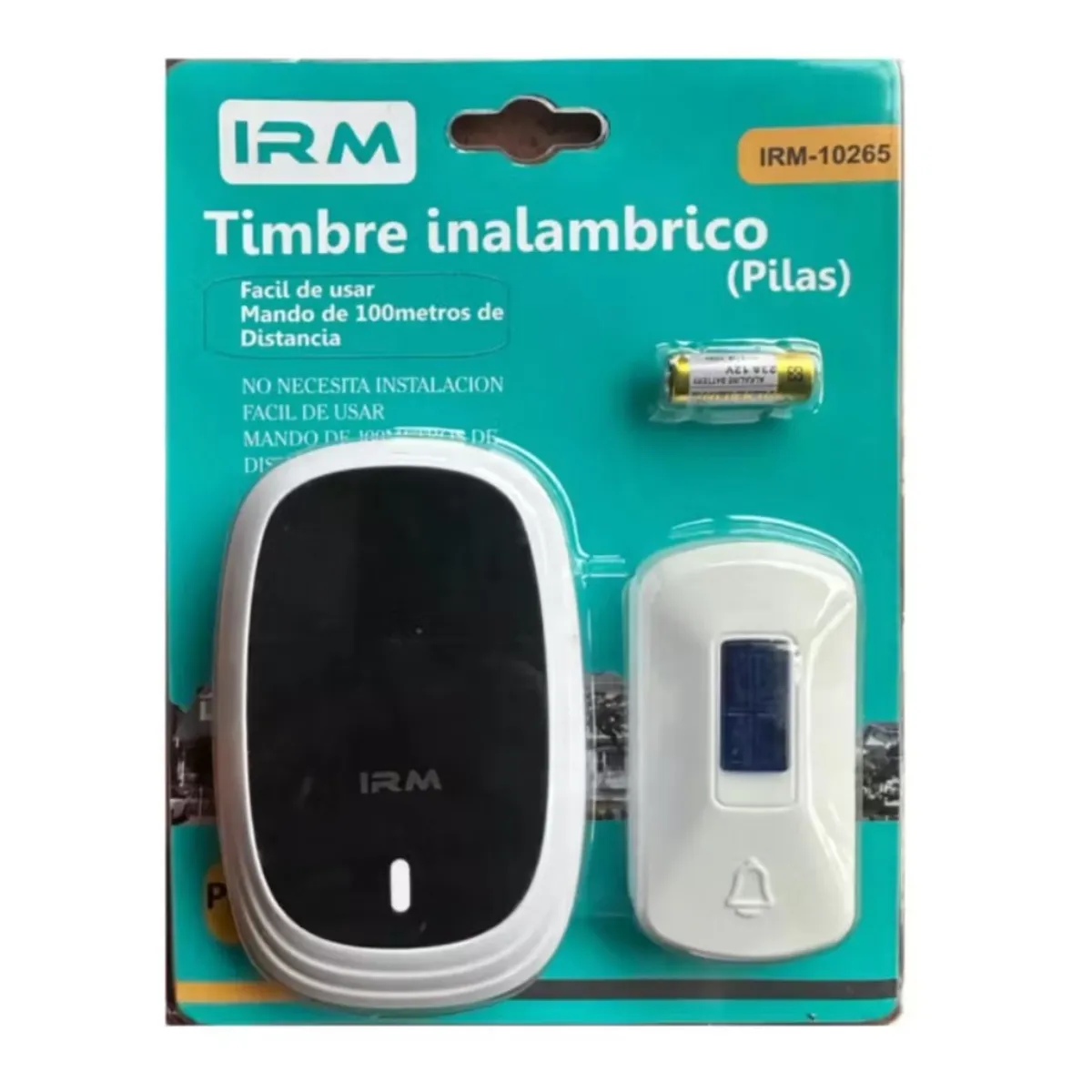 GENERICO - Timbre Inalámbrico Casa A Pila Mando A 100 Mts De Distancia 630D