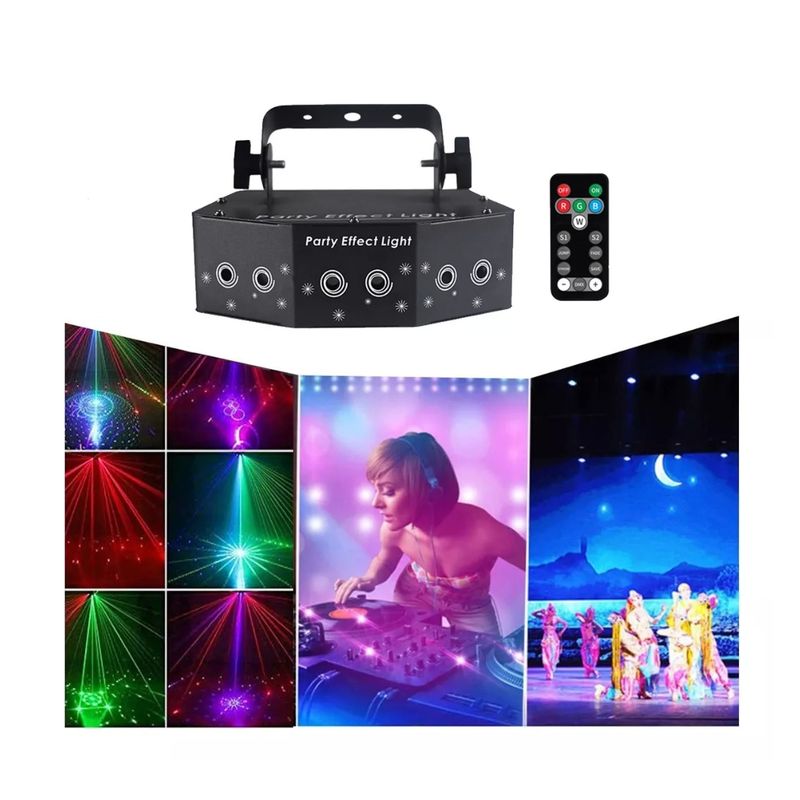 GENERICO - Luces De Fiesta De Discoteca De Dj Rgb De 6 Ojos