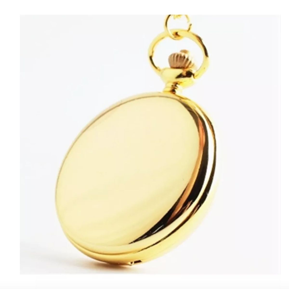 GENERICO - Reloj De Bolsillo Vintage Quartz Oro Con Cadena 37 Cm