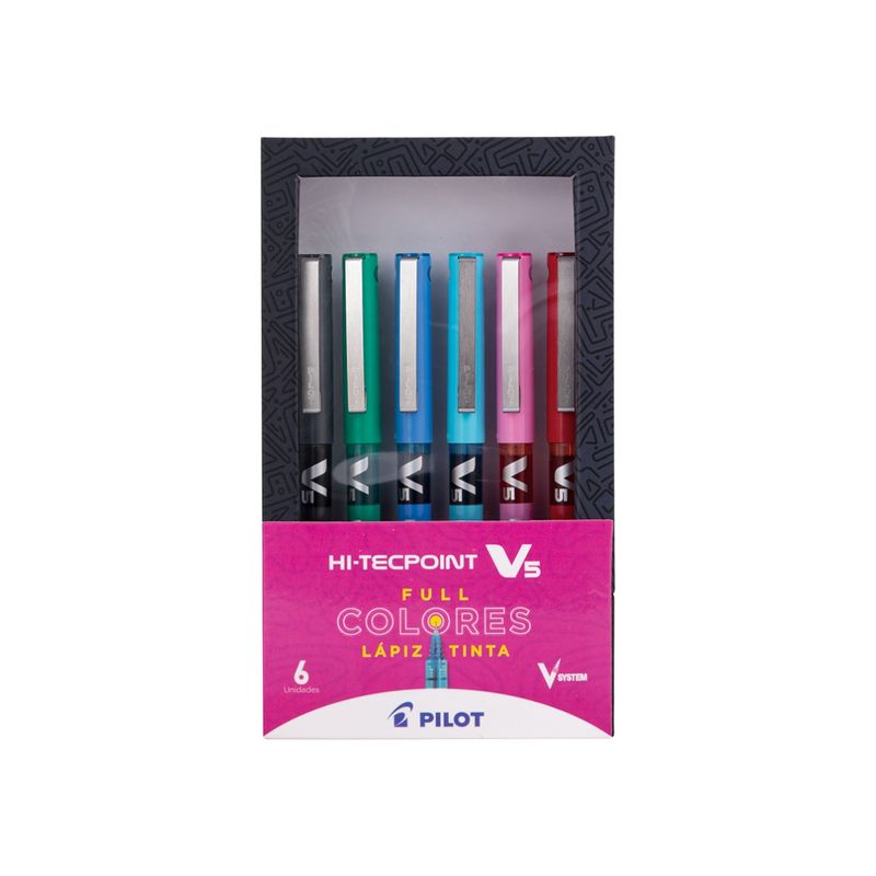 PILOT - Set Lápices Tinta Hi-tecpoint V5 6 Colores