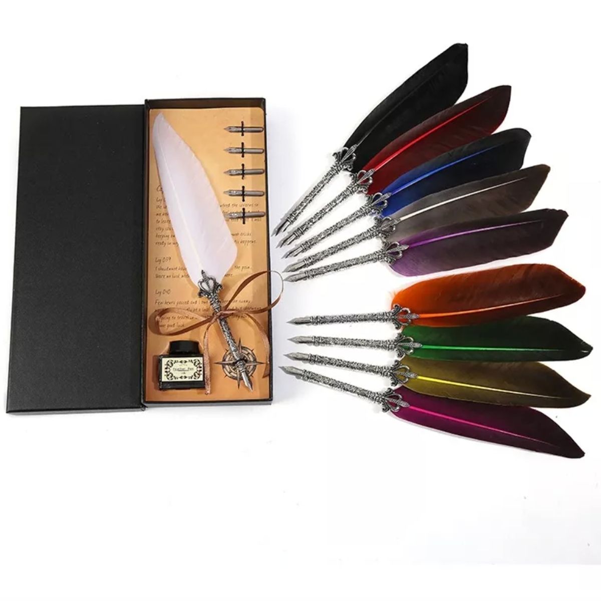 GENERICO - Juego De Bolígrafos De Inmersión Antiguos Estilo Retro 1mm