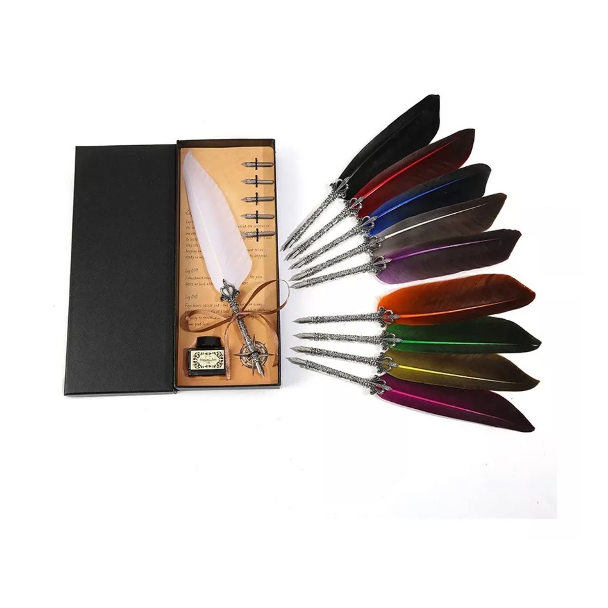 GENERICO - Juego De Bolígrafos De Inmersión Antiguos Estilo Retro 1mm