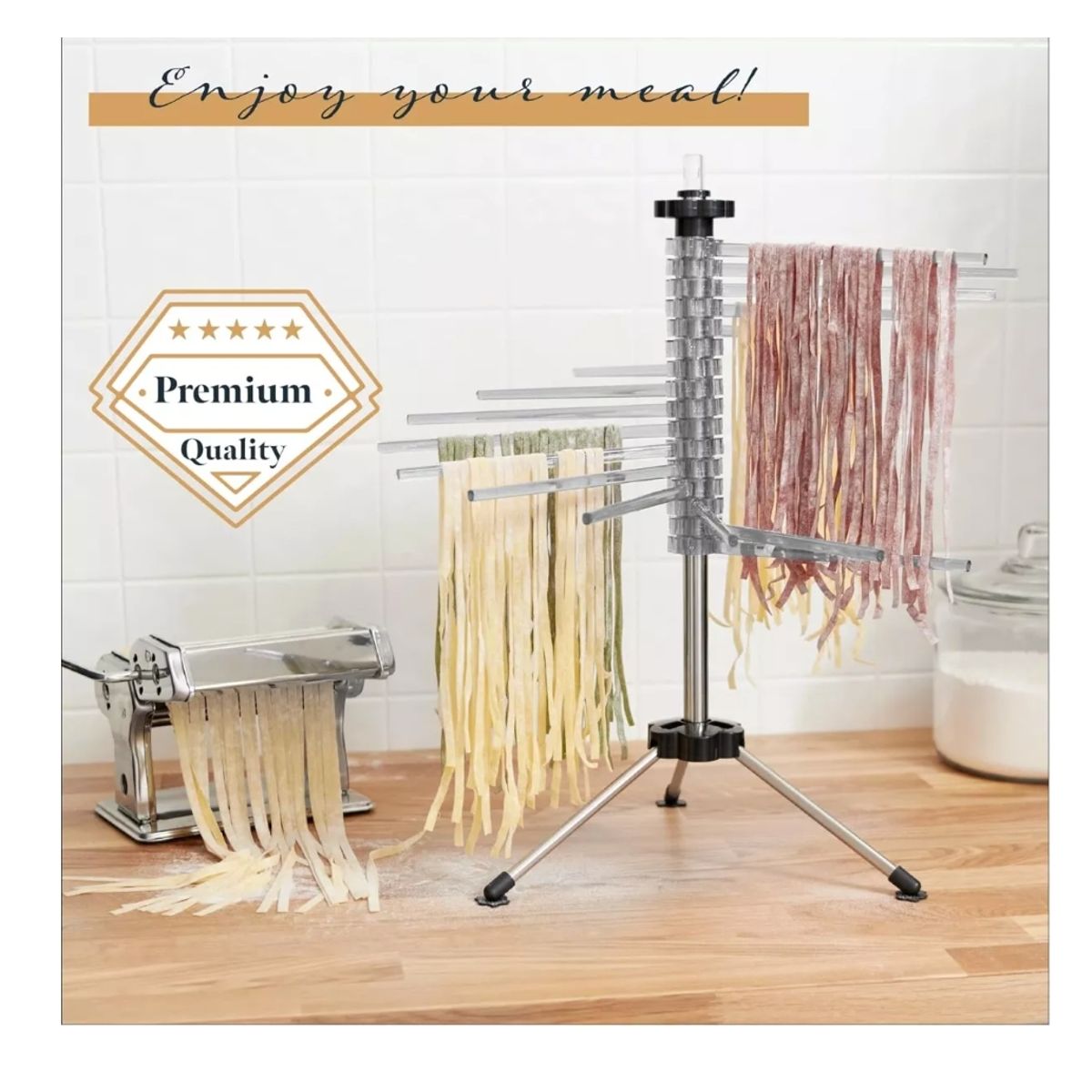 GENERICO - Escurridor De Pasta Con 14 Varillas De Plástico Transparente