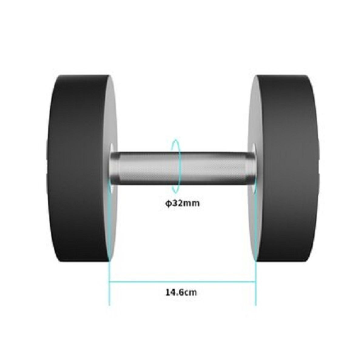 ULTIMATE FITNESS - MANCUERNA REDONDA PU 50 KG